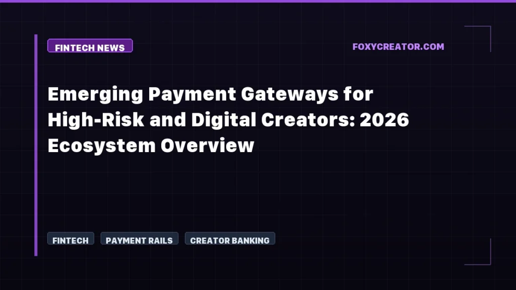 Emerging Payment Gateways for High-Risk and Digital Creators: 2026 Ecosystem Overview